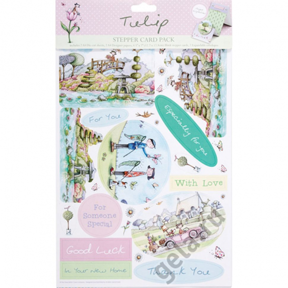 53557_Набор для создания открытки "Прогулка", TULIP, 4 шт