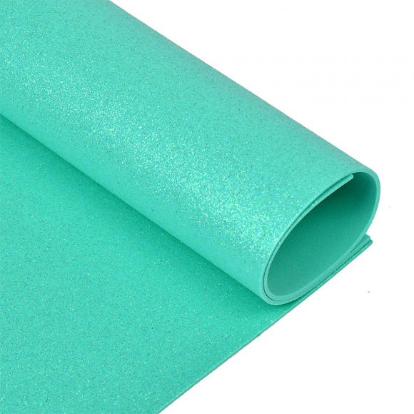 Фоамиран глиттерный Magic 4 Hobby 2 мм арт.MG.GLIT.H043 цв.мятный, 20х30 см Фоамиран глиттерный Magic 4 Hobby 2 мм арт.MG.GLIT.H043 цв.мятный, 20х30 см