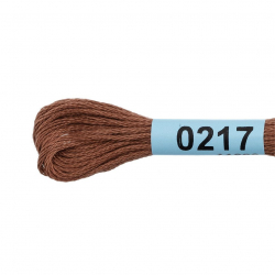 Нитки для вышивания Gamma мулине (0207-0819) 100% хлопок 24 x 8 м цв.0217 св.коричневый