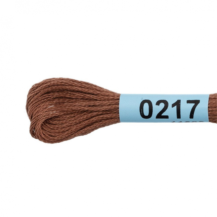 Нитки для вышивания Gamma мулине (0207-0819) 100% хлопок 24 x 8 м цв.0217 св.коричневый