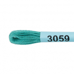 Нитки для вышивания Gamma мулине (0820-3070) 100% хлопок 24 x 8 м цв.3059 св.морская волна