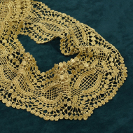 Кружево арт.TBY LC-GL06 шир.80мм цв.золото уп.9,14м