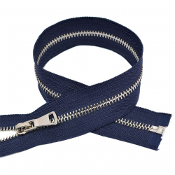 Молния MaxZipper мет. №5 никель шлиф.звено, 60 см цв.S058 т.синий уп.10шт