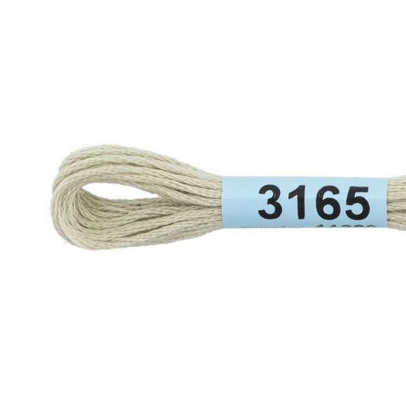 Нитки для вышивания Gamma мулине (3071-3172) 100% хлопок 24 x 8 м цв.3165 св.серый