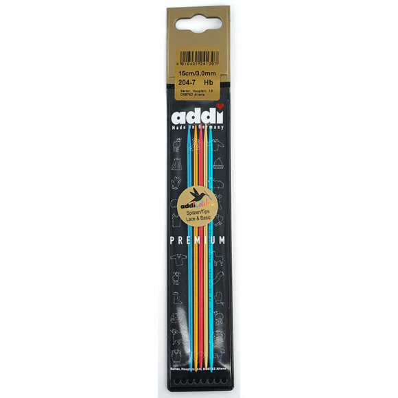 Спицы чулочные сверхлегкие addiColibri №3 15 см. 5 шт.