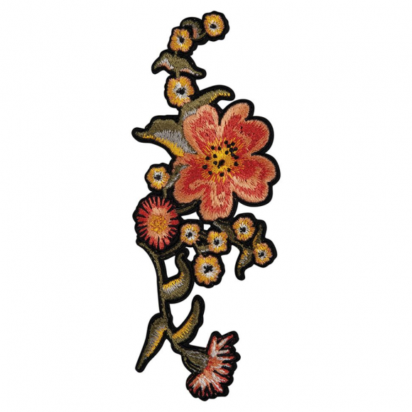 Термоаппликация "Цветок оранжево-желтый"