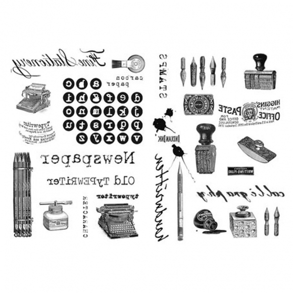 Набор переводных изображений (Transfer) "Аксессуары для офиса" Набор переводных изображений (Transfer) "Аксессуары для офиса"