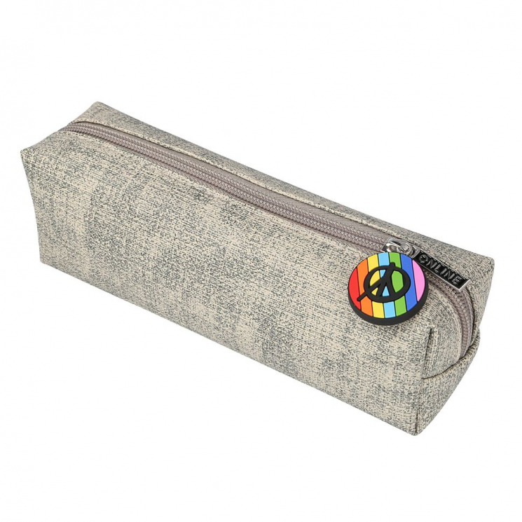 189772_Пенал для ручек "Pencil Case" на молнии, 22 х 7 х 7 см, текстильный, цвет серый