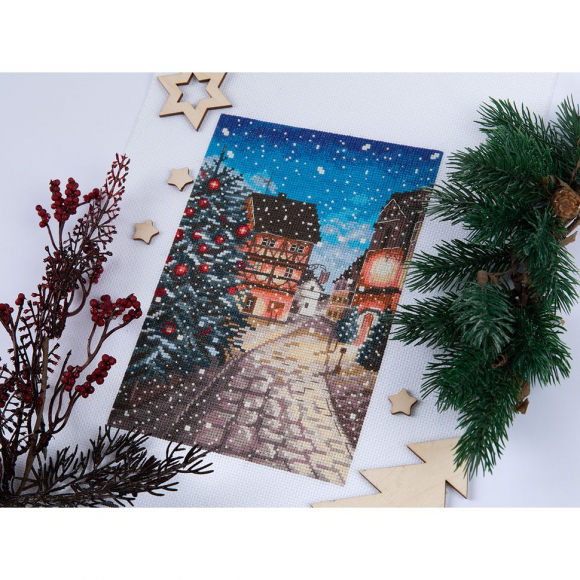 Набор для вышивания PANNA арт. PR-7355 Новогодняя улочка 14x21 см