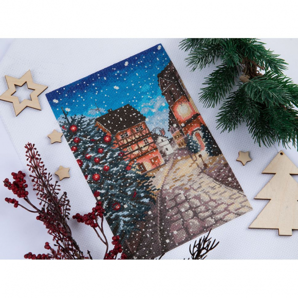 Набор для вышивания PANNA арт. PR-7355 Новогодняя улочка 14x21 см