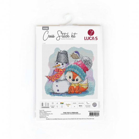 Набор для вышивания LUCA-S арт. B1200 Лисёнок и его друзья 19х18 см