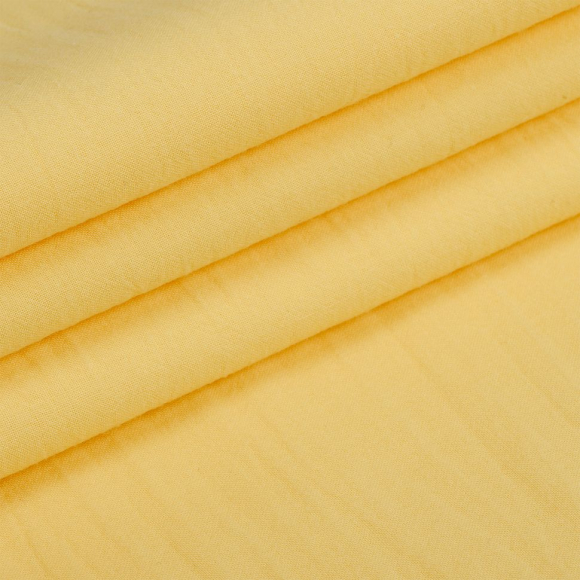 Ткань Хлопок крэш 90 г/м? 100% хлопок шир.150 см арт.TBY.Caw.12 цв.желтый рул.25м