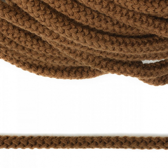 Шнур круглый полиэфир 09мм арт.1с-90, цв.коричневый уп.100м