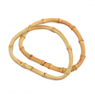 Ручка для сумки полукруг, арт.МН-01956,бамбук, 25см, цв.натуральный, уп.2шт