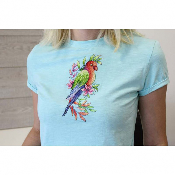 Набор для вышивания ЖАР-ПТИЦА арт.В-535 Попугай 9х19 см