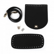 Набор для изготовления сумки из экозамши арт.TBY.51660-1.1 цв.черный/золото Набор для изготовления сумки из экозамши арт.TBY.51660-1.1 цв.черный/золото