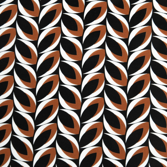 Ткань Штапель 105 г/м? 100% вискоза шир.145 см арт.Р.65380.02 черный рул.30м