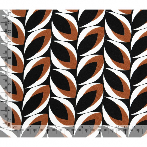 Ткань Штапель 105 г/м? 100% вискоза шир.145 см арт.Р.65380.02 черный рул.30м