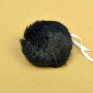 Помпон натуральный арт.RUS.PNK04 Кролик 10-13см цв.синий А