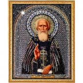 Набор для вышивания хрустальными бусинами ОБРАЗА В КАМЕНЬЯХ арт. 7714 Сергей Радонежский 25,5х33,5 см