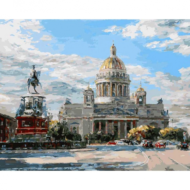 Картины по номерам Белоснежка арт.БЛ.099-AB Исаакиевская площадь 40х50 см