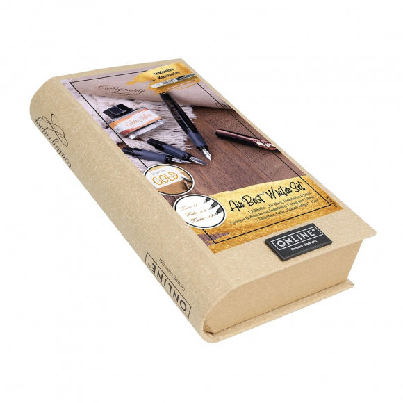 Набор для каллиграфии "Air Best Writer", 6 предметов, корпус ручки черный/серый с розовым золотом Набор для каллиграфии "Air Best Writer", 6 предметов, корпус ручки черный/серый с розовым золотом