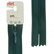 30744_Молния потайная неразъемная, Т3, 22 см, цвет 2723, изумрудно-зеленый темный