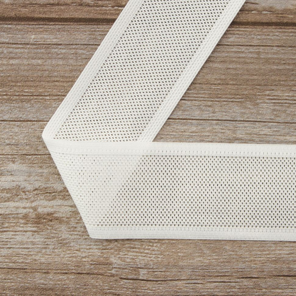 181920_Резинка поясная решетчатая, 52 мм, 25 м, цвет 02 белый