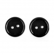 Пуговицы пластик TBY UF.267.B цв.черный 18L-11мм, 2 прокола, 100 шт