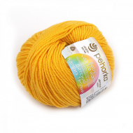 Пряжа для вязания ПЕХ Детский каприз тёплый (50% мериносовая шерсть, 50% фибра) 10х50г/125м цв.012 желтый