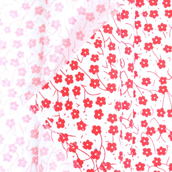 Ткань батист 90 г/м? 100% хлопок шир.145 см арт.Р.20009.02 цв.02 красный уп.25м