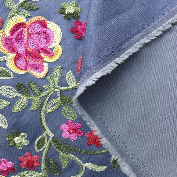 Ткань Джинс 100 г/м? 60% полиэстер, 40% хлопок шир.150 см арт.Р.14797.01 цв.01 синий уп.25м