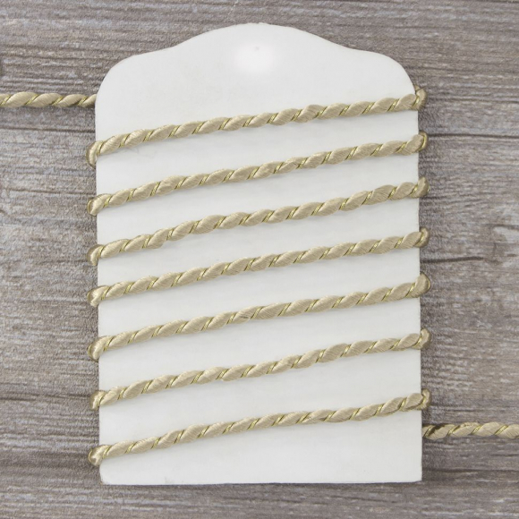 Шнур витой PEGA, серебро, 4 мм