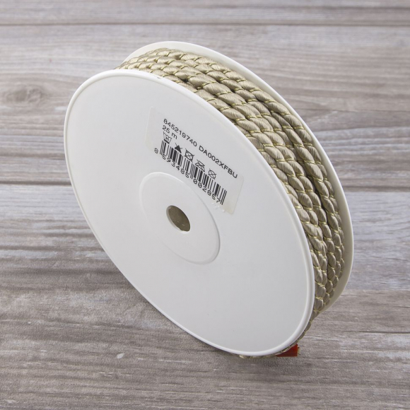 Шнур витой PEGA, серебро, 4 мм