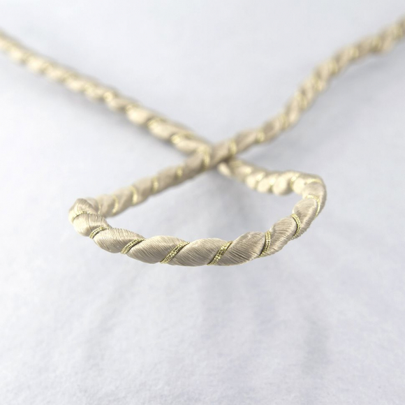 Шнур витой PEGA, серебро, 4 мм