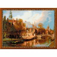 Набор для вышивания РИОЛИС арт.1189 Амстердам, старая церковь и церковь Св.Николая Чудотворца 54х40 см