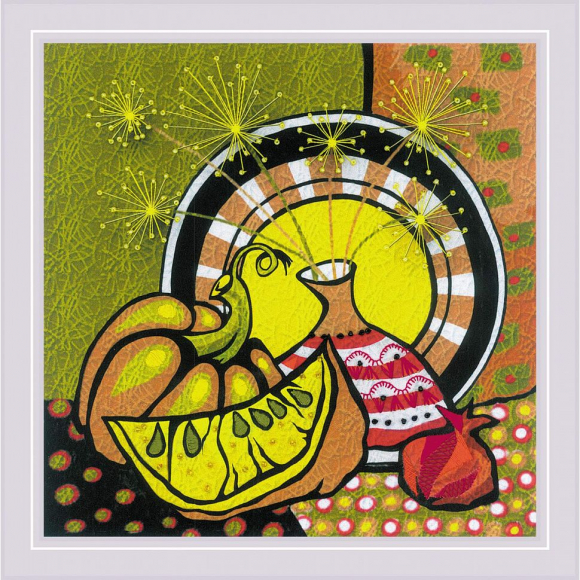 Набор для вышивания РИОЛИС арт.0087 РТ Спелая тыква. Гладь 20х20 см