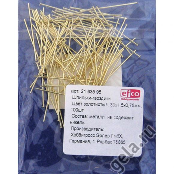 19094_Металлические пины-гвоздики, 30 x 1,5 x 0,75 мм 19094_Металлические пины-гвоздики, 30 x 1,5 x 0,75 мм