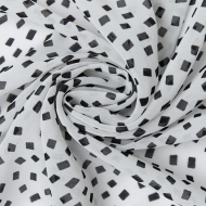 Ткань Креп-шифон 85 г кв.м 100% полиэстер шир.145 см арт.Р.34046.04 цв.04 белый уп.30м