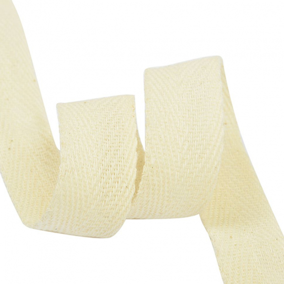 Тесьма киперная 20 мм хлопок 1,9г/м арт.ЛКЭ-20СХ-50 цв.суровый уп.50м