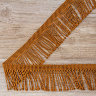 Бахрома витая, 60 мм, цвет коричневый коньячный