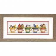 Набор для вышивания DIMENSIONS арт.DMS-70-35394 Птицы в чайных чашках 48,3x15,2 см Набор для вышивания DIMENSIONS арт.DMS-70-35394 Птицы в чайных чашках 48,3x15,2 см