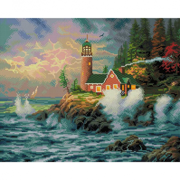 Набор Белоснежка для изготовления картин со стразами на подрамнике арт.БЛ.222-ST-S Бушующая стихия 40х50см