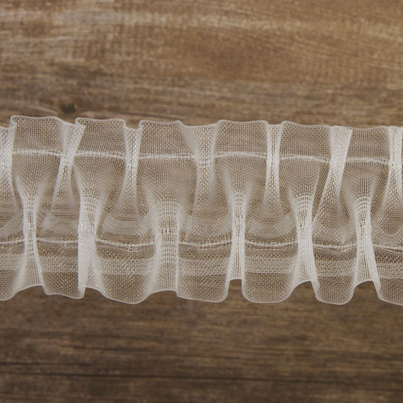 16493_Лента шторная прозрачная, сборка вафля, 50 мм, цвет белый