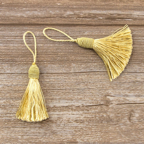 183417_Кисть декоративная на шнуре, длина 60 мм, цвет медовый 183417_Кисть декоративная на шнуре, длина 60 мм, цвет медовый