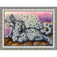 Набор для вышивания бисером ПАУТИНКА арт.Б-1412 Барсы 28х37 см Набор для вышивания бисером ПАУТИНКА арт.Б-1412 Барсы 28х37 см