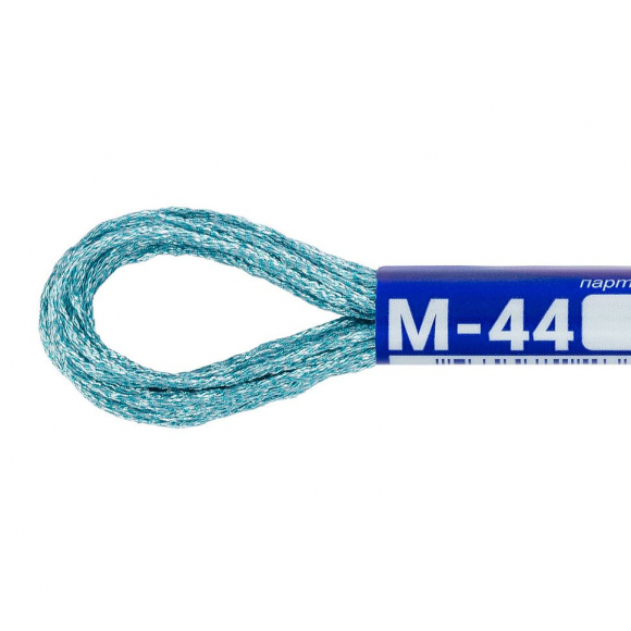 Нитки для вышивания Gamma мулине NM металлик 100% полиэстер 12 x 8 м цв.М-44 голубой