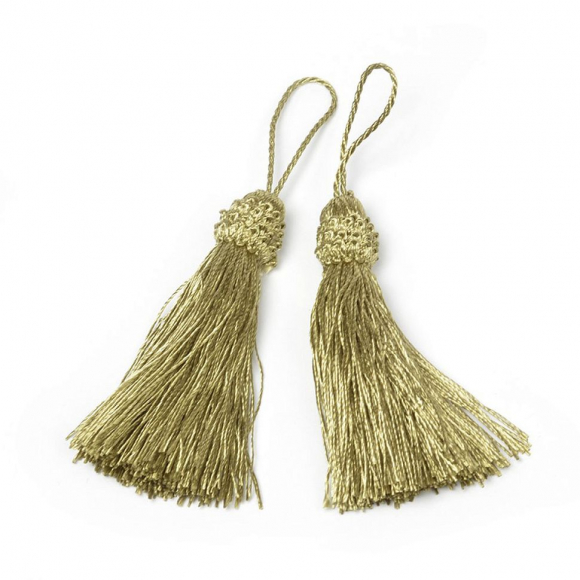 Кисть для штор арт.DS-011 цв.6454 оливковый 8см уп.20шт