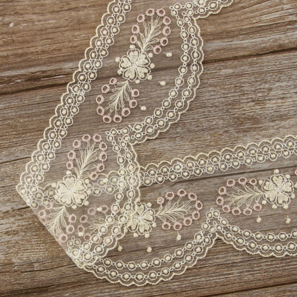 185648_Кружево-вышивка на тюле, 55 мм