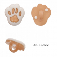 Пуговицы пластик Лапка TBY.P-2020 цв.17 бежевый 20L-12,5мм, на ножке, 50 шт